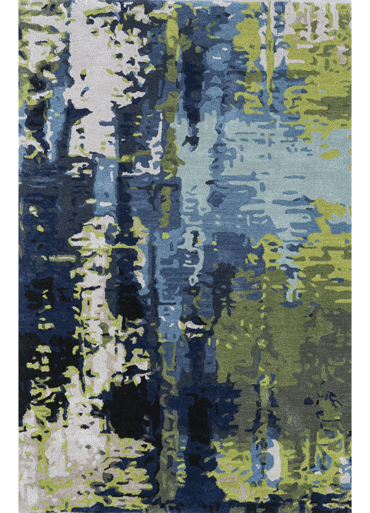 genesis blue wool and viscose hand tufted Rug - HeadShot genesis blue wool and viscose hand tufted Rug - HeadShot